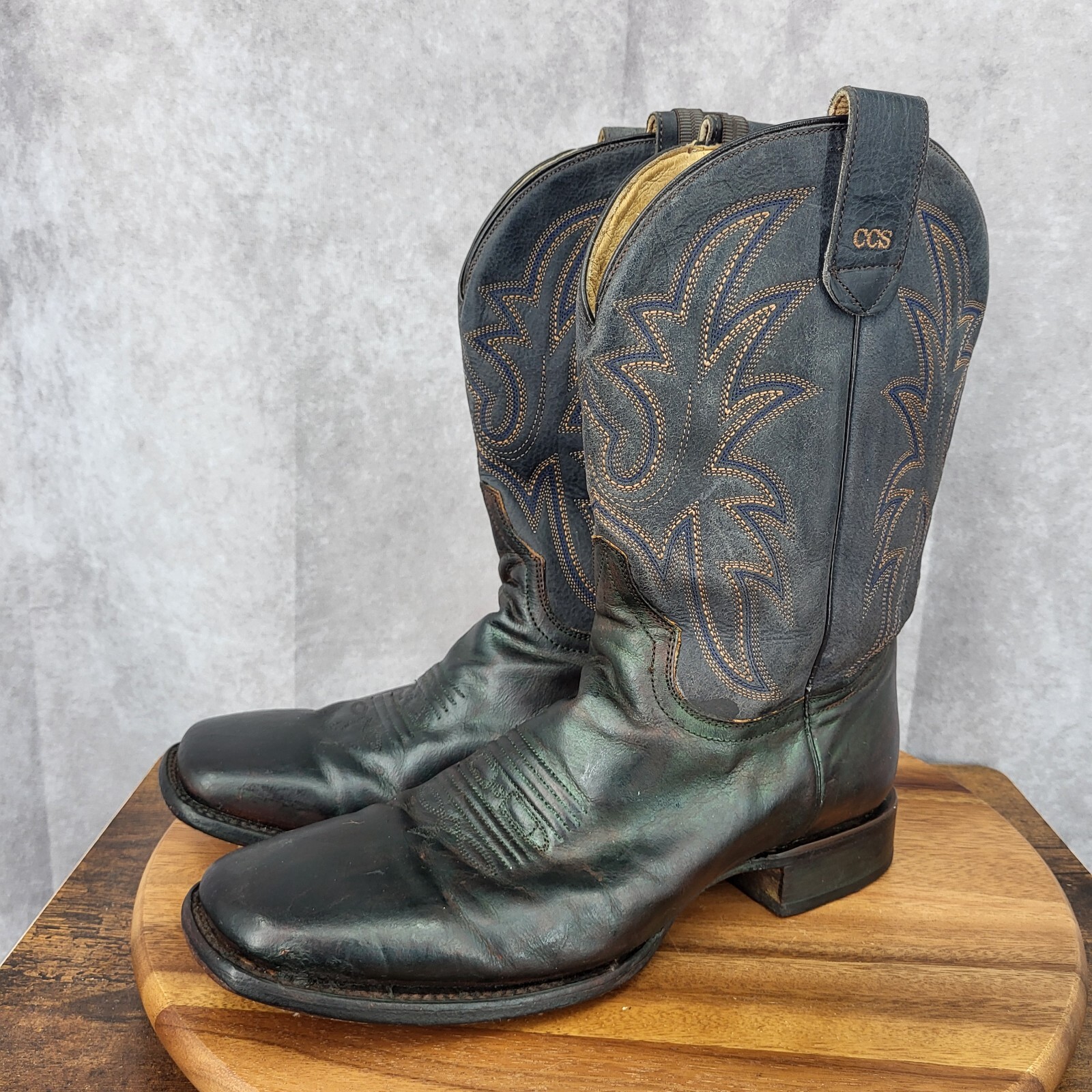 Roper Sidewinder Cowboy Boots Mens 10.5 Extra Wide Br… Gem