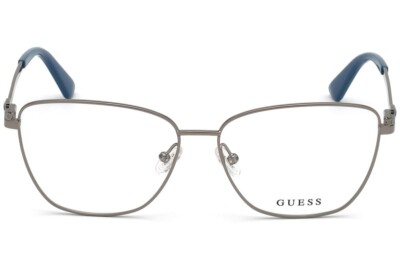 GUESS GU2779 010 Silver Metal Cat Eye Optical Eyeglasses Frame 55-14-140 2779 RX