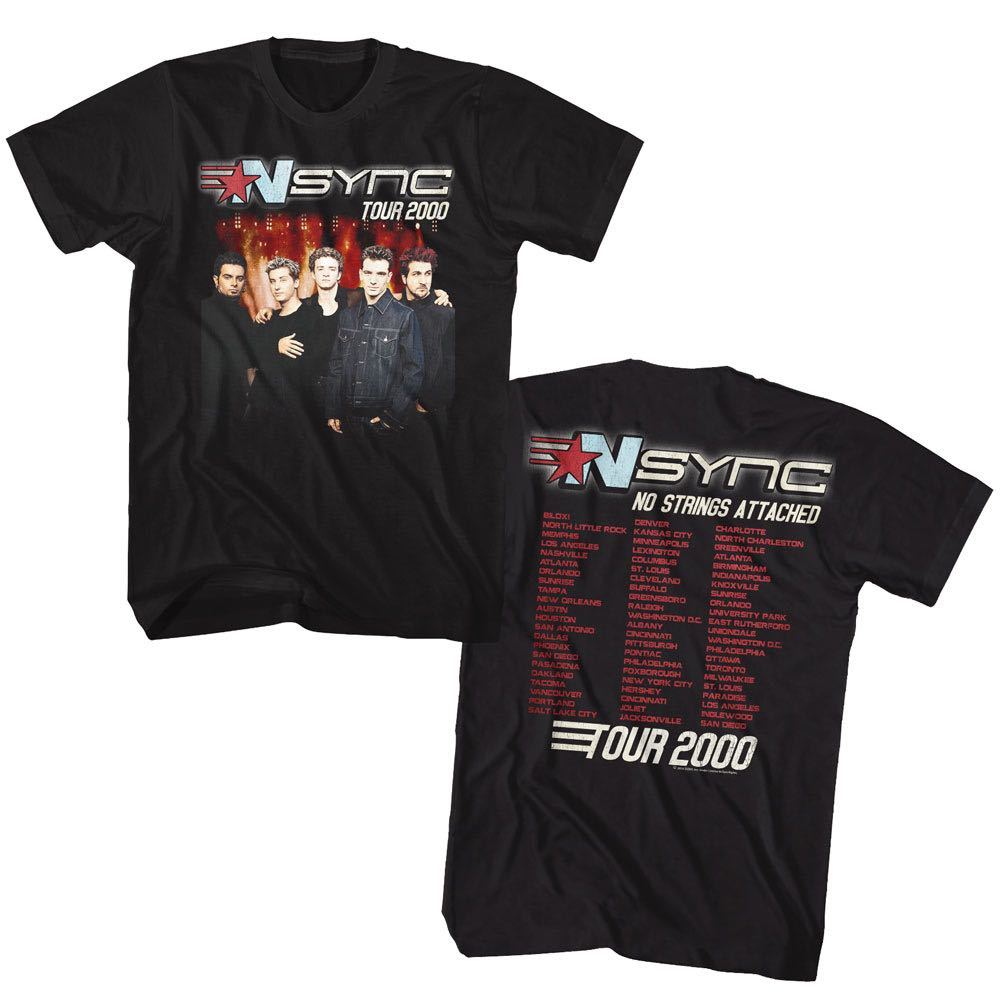 N'Sync サイン NSYNC T-Shirt No Strings Attached 2020 2 Sided Tour Justin