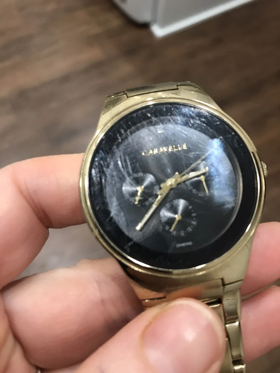 Men's caravelle diamond watch sale