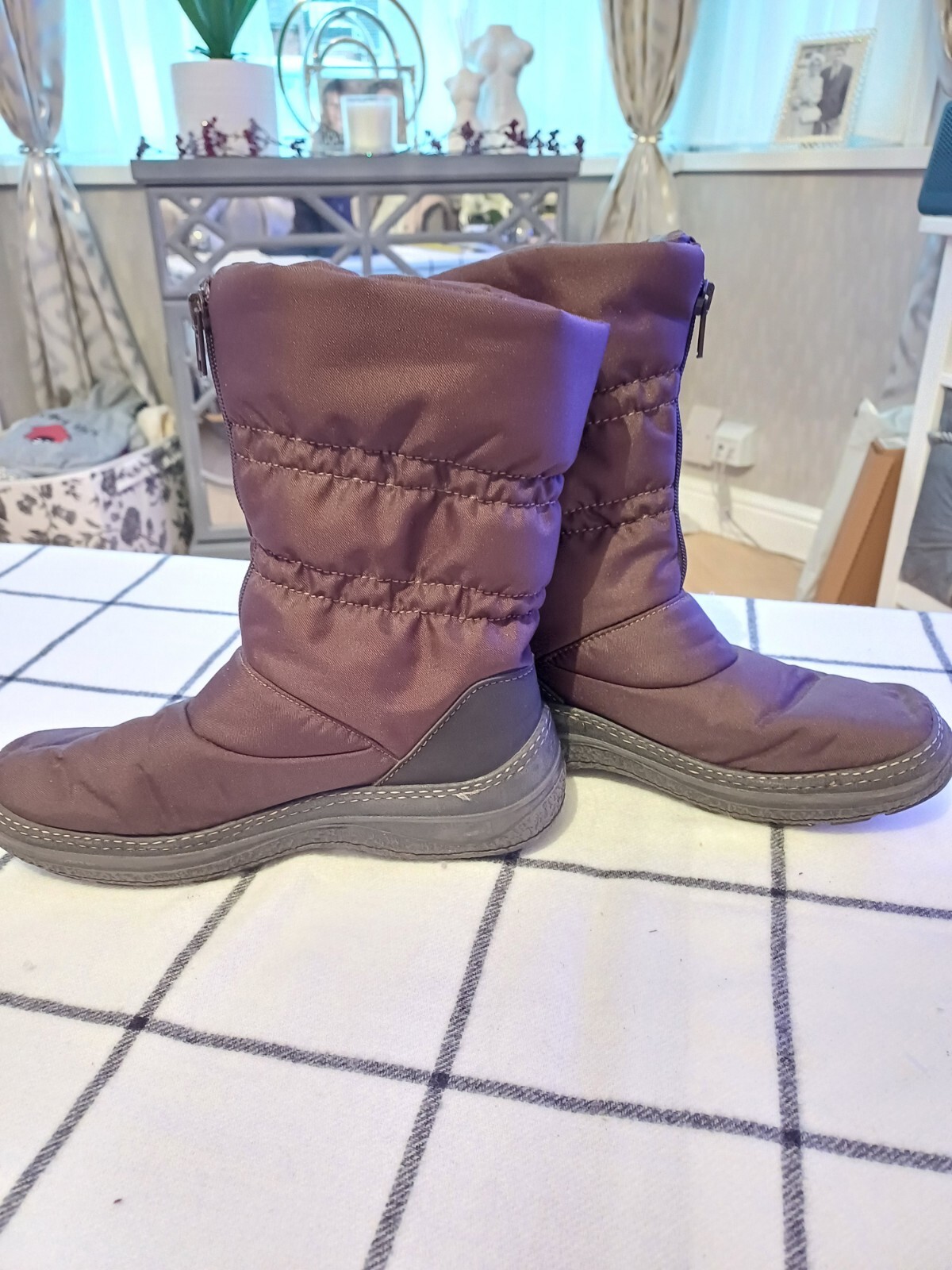 Pavers Ladies Brown Snow Boots Size 5 eBay