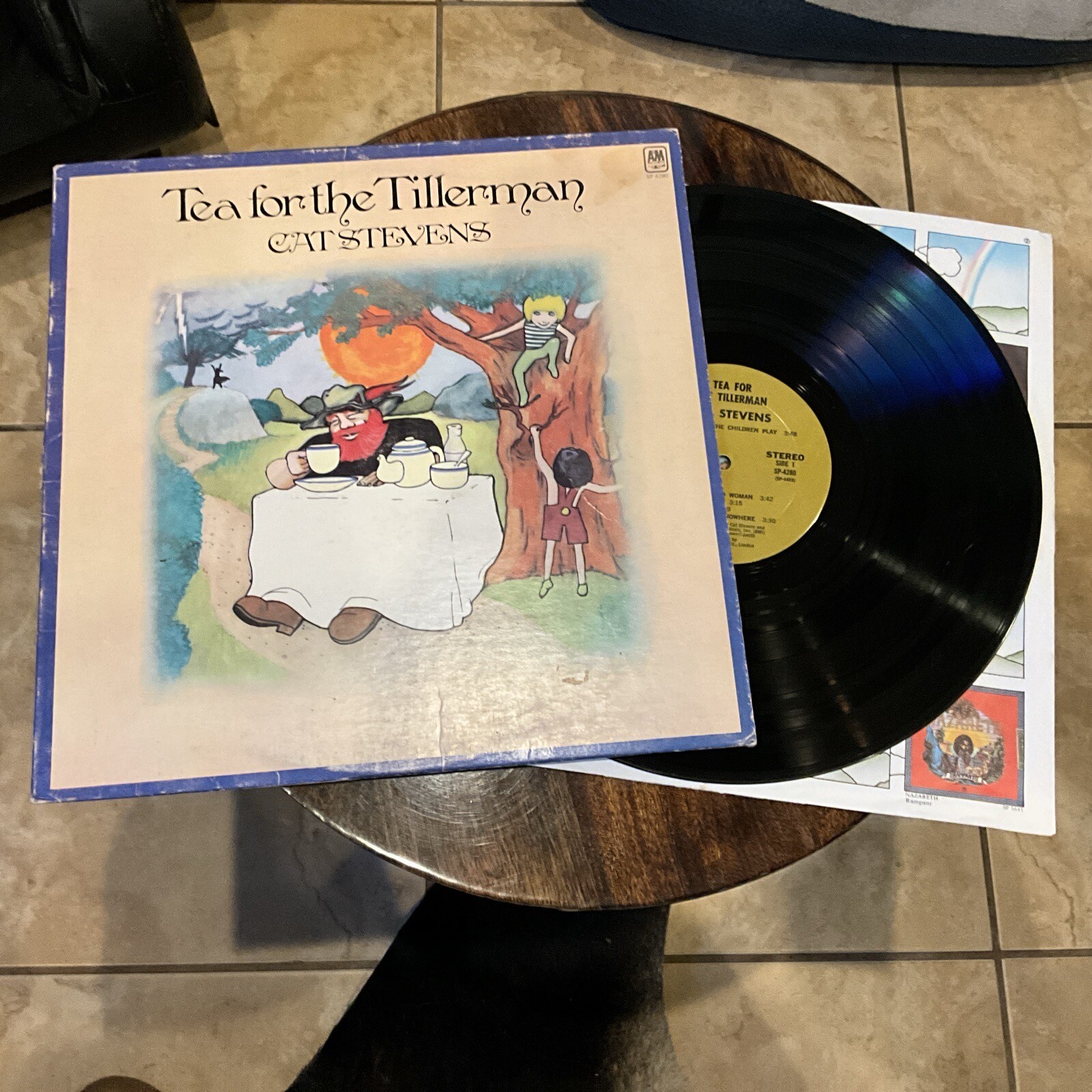 Original Cat Stevens "Tea for the Tillerman" Record, 1970, A&M Records