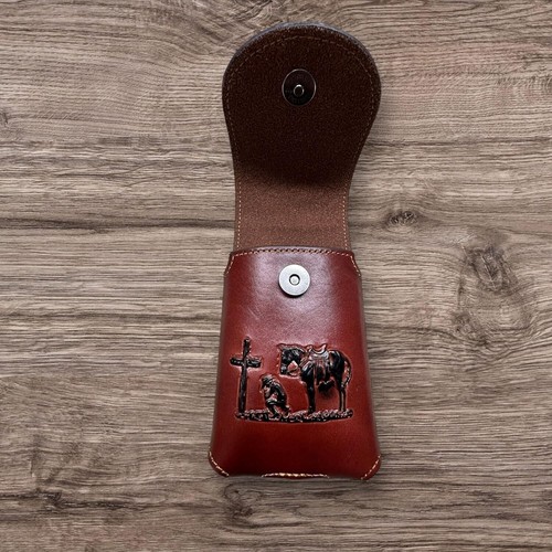 7" COWBOYS PRAYER WESTERN POUCH BELT LOOP HOLSTER CELL PHONE CASE UNIVERSAL SIZE - Picture 19 of 22