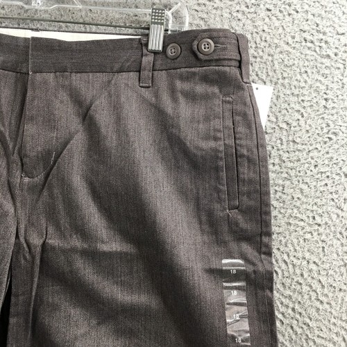 GAP Chino Shorts Womens 18 Gray Mid Rise Zip Fly Cotton Blend Pockets Casual NEW - Picture 3 of 22