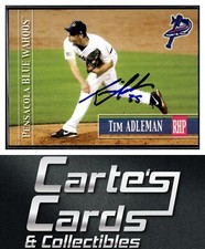 Tim Adleman 2014 Grandstand Pensacola Blue Wahoos #1  TTM/IP Signed Autographed