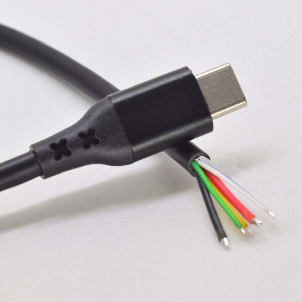 USB-C Buchse 2 pol. 7,5 cm Kabel Flansch