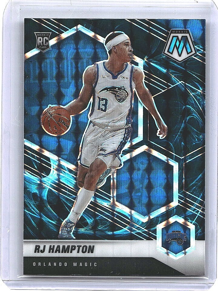 2020-21 Mosaic Rookie Mosaic Genesis Prizm RJ Hampton #233 Rookie RC Magic SP