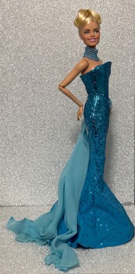 BARBIE THE MOVIE DOLL IN BLUE GOWN DRESS MARGOT ROBBIE | eBay