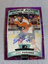2019-20 OPeeChee Platinum Autos Violet Pixels Joel Farabee #R-JF Rookie Auto RC
