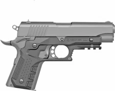 Recover Tactical CC3C Black Grip and Rail System for the Compact 1911