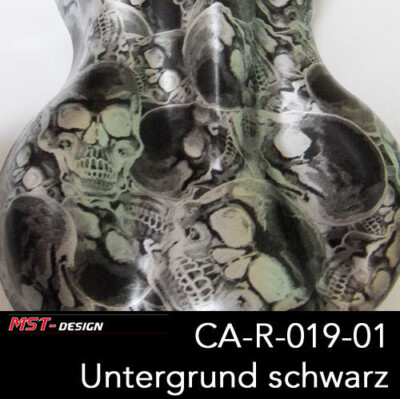 Wassertransferdruck WTD Film Folie Skulls silber 1 Meter x 100 cm Hydrographics