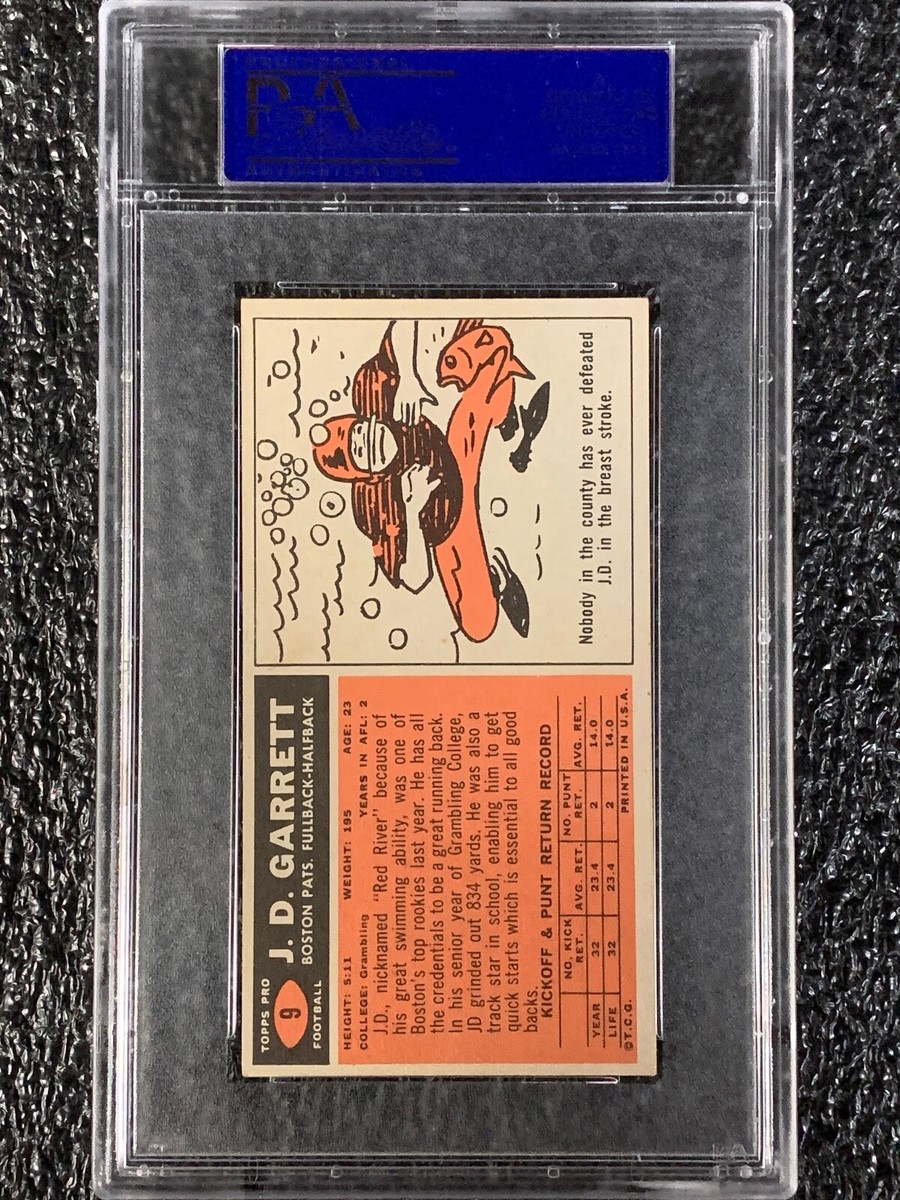 1965 Topps Football #9 J.D. Garrett PSA 6 | eBay