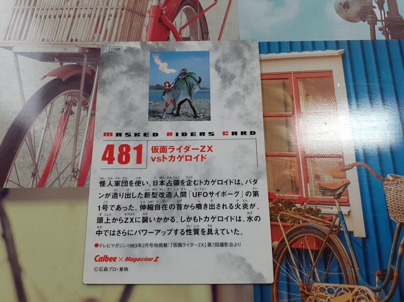 縁 masked rider came raider rider trading card japan calbee