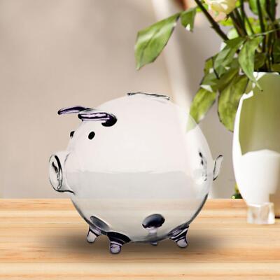 Sparschwein Mini Glas Tier Figur Glasschwein Figur für Mädchen Jungen Kinder