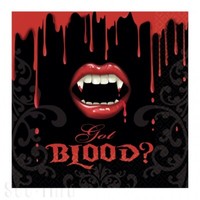 "Halloween \"Dracula\" Fangtastic Party Servietten Tischdeko Dekoration"