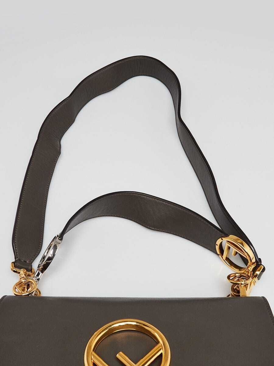 Fendi Grey Leather Kan I F Logo Shoulder Bag 8BT284 | eBay Fendi Grey Leather Kan I F Logo Shoulder Bag 8BT284 | eBay