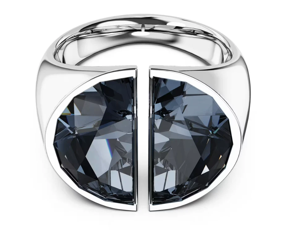 Swarovski   Lucent cocktail ring   Gray, Rhodium plated   Size: 64