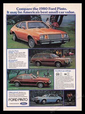 Ford Pinto Car 1970s Print Advertisement Ad 1978 Different Models