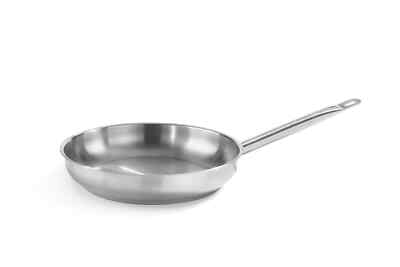 Hendi Edelstahl-Bratpfanne Schmorpfanne Induktion Ø 24 cm 4,5cm Höhe Silber