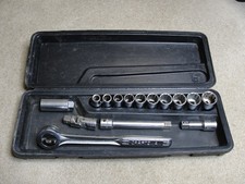 Vintage Craftsman 15pc 12 Drive Sae 12pt Socketratchet Set Usa V Vv G