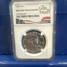 1963 Franklin Half Dollar NGC BRILLIANT UNCIRCULATED
