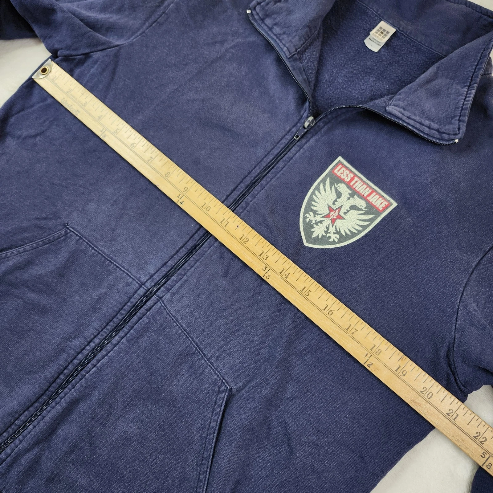 Vintage Less Than Jake Full Zip Track Jacket Mens Large Navy USA Made - product detail image 9