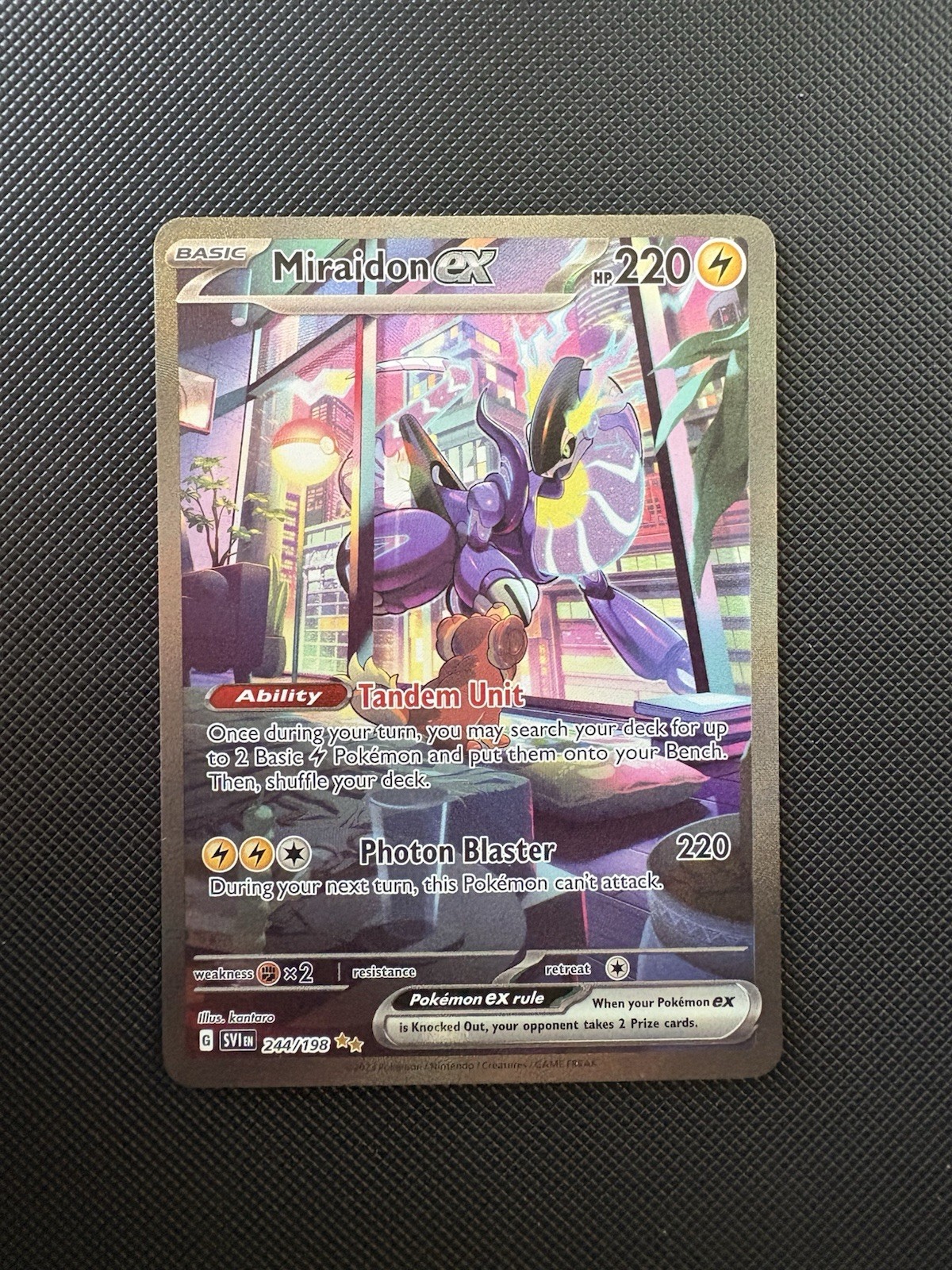 Pokémon TCG Miraidon EX Scarlet & Violet Base Set Holo Card 244/198