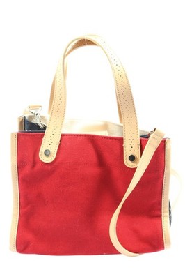 AMANDA SMITH SUITS Minitasche Klein Damen Tasche rot-creme-weiß Casual-Look