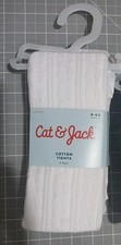 2 Pairs Cat  Jack Cotton Tights 4 to 6X Girls New With Tags 2 Sets Available