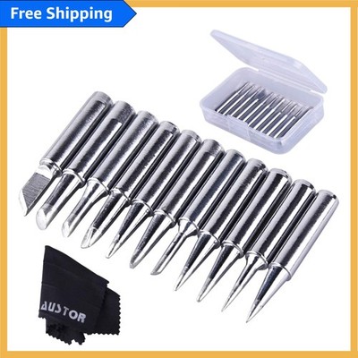 High-Quality 11-Piece Soldering Tips Set for Hakko Stations - Includes Cloth
