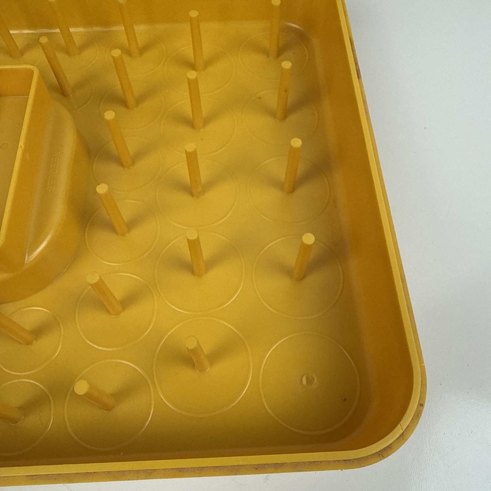 Vintage Wilson Wil-Hold Thread Storage Gold Yellow  Plastic Thread Organization.