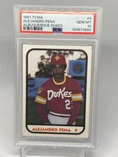 1981 TCMA Minor League DUKES  Alejandro Pena #4 ROOKIE RC PSA 10 GEM MINT POP 1