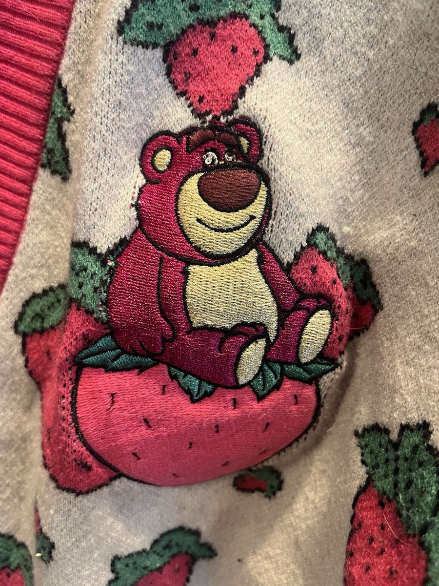Disney Pixar Toy Story 3 Lotso Bear & Strawberries Cardigan Sweater Size 3XL View 3