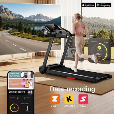 ROBORE P9 Folding Treadmill,Brushless,7.5MPH,Heart Rate Sensor,Shock Absorption