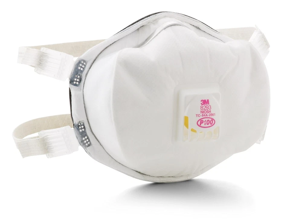 4- 3M 8293 P100 Reusable Welding Particulate Respirator Mask Exhalation Valve - Image 3 of 4