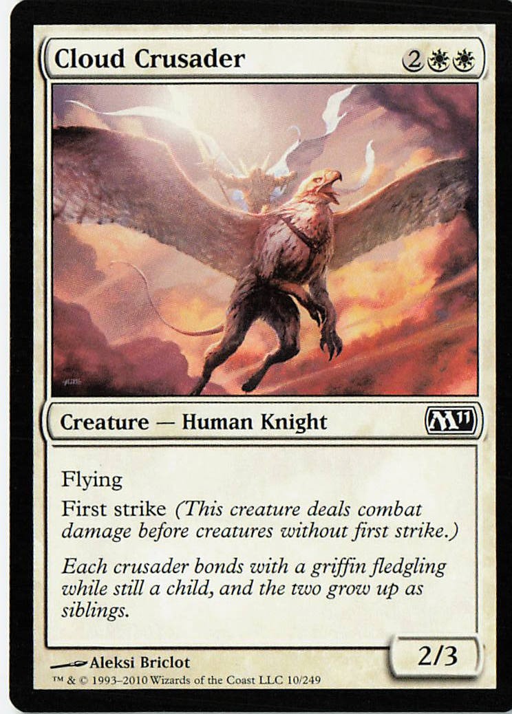Magic 2011 (M11) #10 Cloud Crusader Common Near Mint or Better