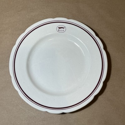 Vintage 1950s Walker China Plate Buckingham Old Hounds  As Is INV-B3J22