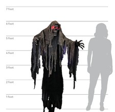 Halloween 6 Ft. Hanging Grim Reaper Decoration Prop Seasonal Visions Brand New