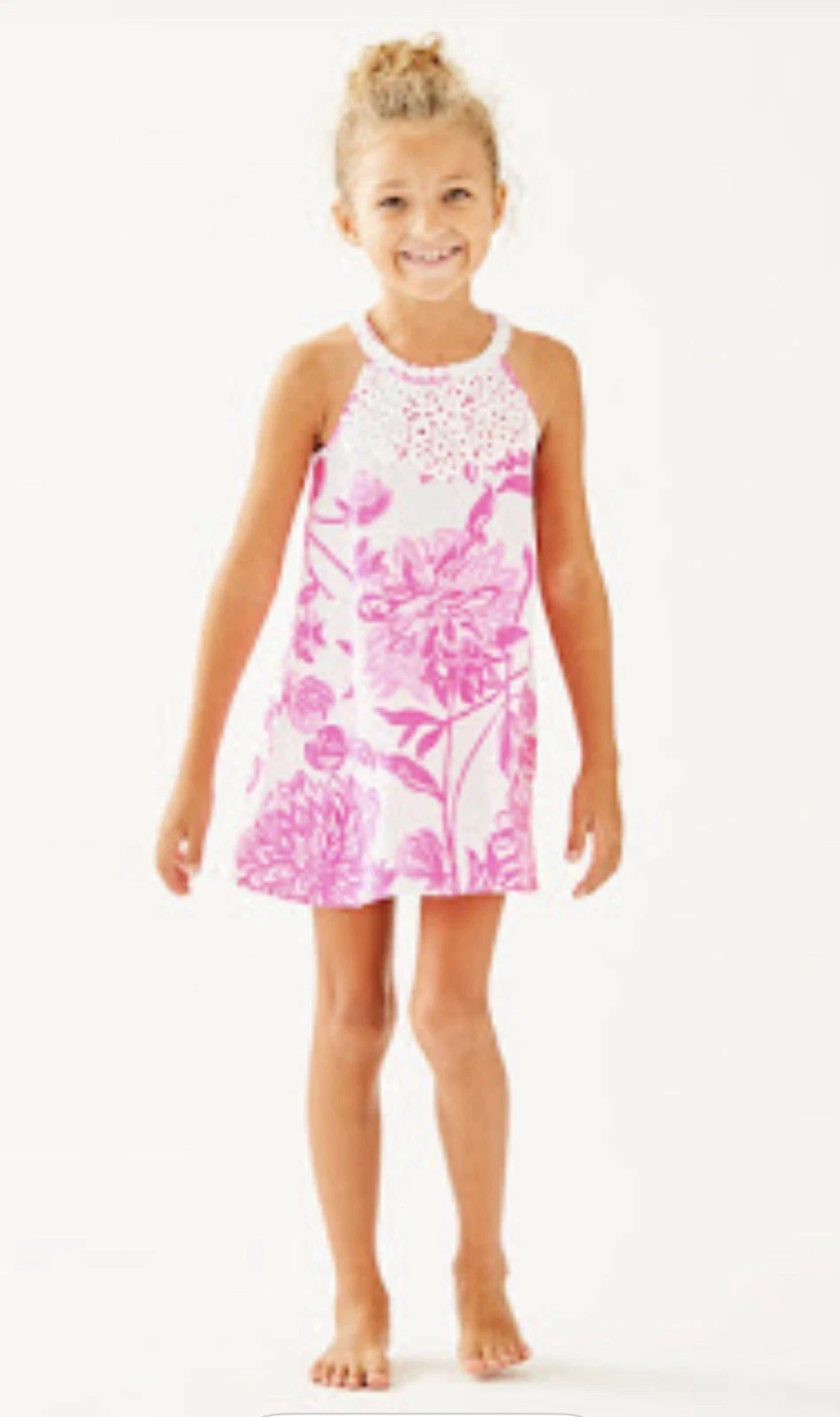 Lilly Pulitzer Girls Dress Pink Floral Lace Neck Shift Summer Resort Wear- Sz 12
Opens in a new wind
