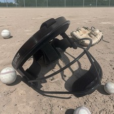 RIP-IT Defense Youth Softball Mask Black Protective Face Shield Guard