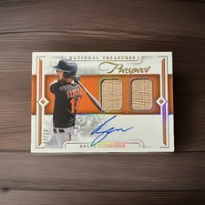 2025 National Treasures Bryce Eldridge Prospect Lumber Bat Holo Auto # 7/10