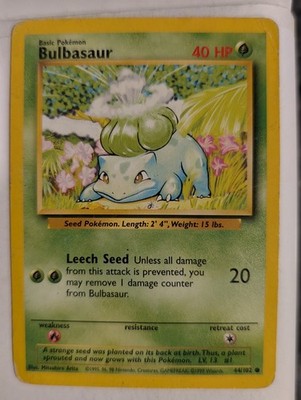 Bulbasaur 44/102 - Base Set Pokemon Card