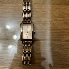 DKNY Ladies Watch Rose Gold Bracelet Unusual Rectangle Face Vgc