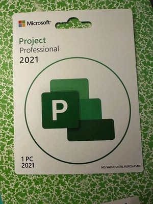 Microsoft Project 2021 Professional - Full Version License - Sealed Retail Card