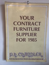 P. H. Chandler Furniture Leyland 1985 Adult Glamour Calendar Vintage