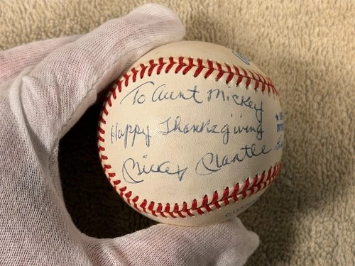 Mickey Mantle Signed Baseball, Inscribed, AL Bobby Brown Era; No Reserve
