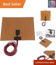 12V 24V Polyimide Heater Film 7.9x7.9in Adhesive Heating for 3D Printer Bed F...