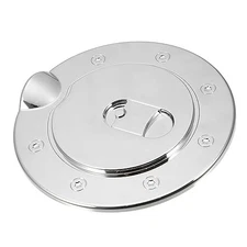 Chrome Plated Fuel Tank Door Cap Cover - Car Decoration Gas Tank Door Trim - 