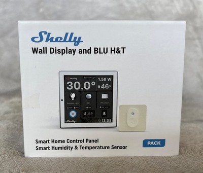Shelly WallDisplay-Wandbediengerät mit BLU-Temperatursensor