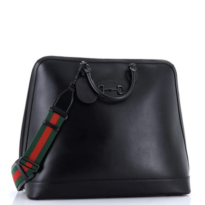 Gucci Horsebit 1955 Web Duffle Bag Leather Large | eBay